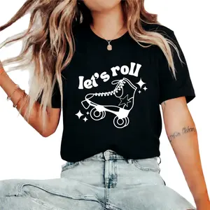 Let's Roll Shirt, Roller Skate T-Shirt, Roller Skating Gifts, 80s Shirt, Skater Shirt,Roller Derby Shirt,Roller Unisex Tee,Summer Tee