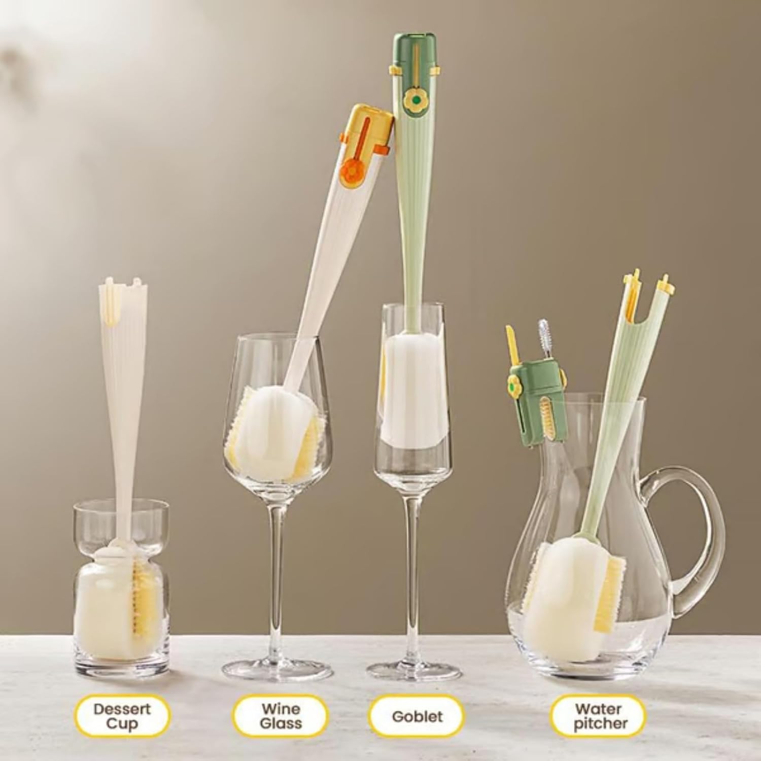 Multifunctional 5-in-1 Bottle Brush – Great for Cleaning Cup Lids & Home Kitchen Chores