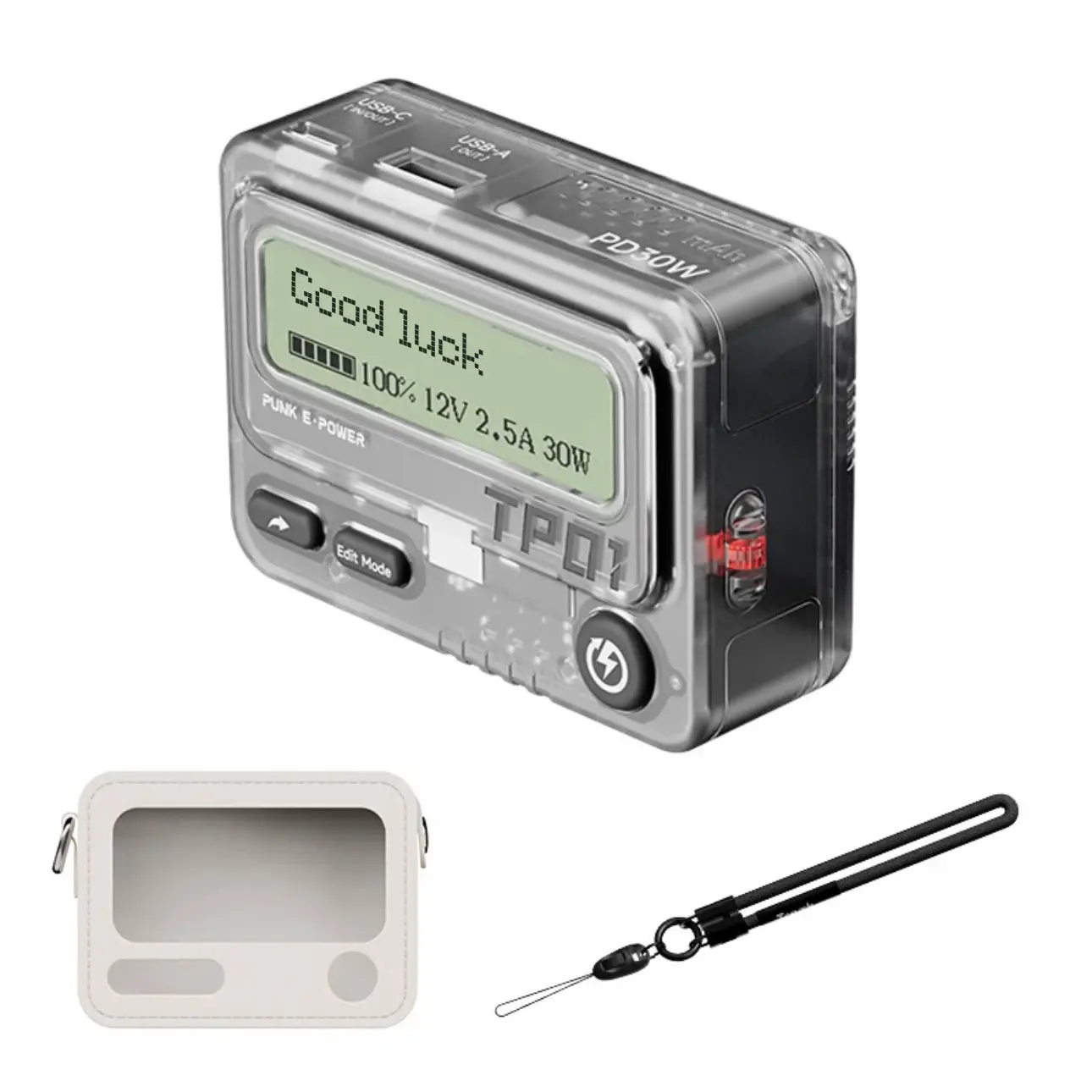 Beeper Power Bank With Leather Case