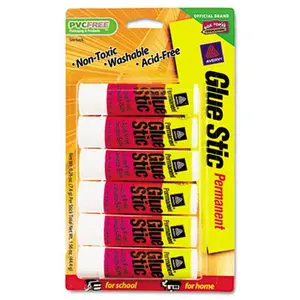 Avery Clear Application Permanent Glue Stics- .26 oz- Stick- 6/Pack