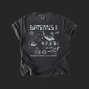 Artemis II NASA Mission T-Shirt: Vintage Feel, DTG Print, Space Exploration Apparel