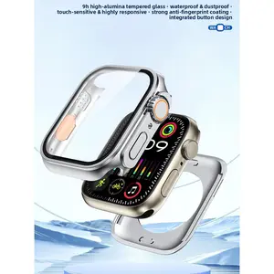 Apple iWatch 7/8/9/SE/10/11 Case 360° Full Protection Waterproof Watch Case with Integrated Screen Protector Compatible with Multiple Models