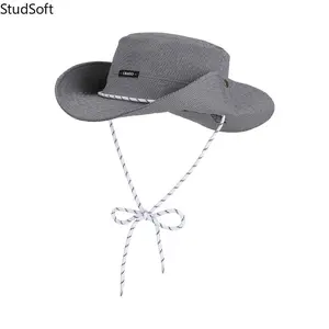 2026 New Spring/Summer Outdoor Sun Protection Hat for Women, Casual and Versatile Striped Wide-brimmed Sun Hat, Quick-drying and Waterproof Fisherman Hat