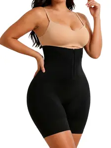 GOLD CARP Women's High-Waist Slimming Shapewear Shorts - Smooth, Everyday Basic Style, Zippered, Seamless Compression, Tummy Control, Waist Trainer, Butt Lifter, Thigh Slimmer, Easy Slide, Adjustable Perfect Fit for All Body Types