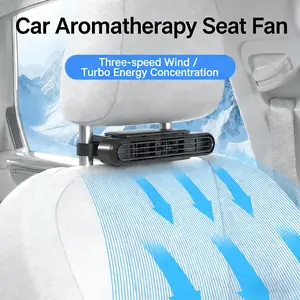 New Rear Seat Car Air Freshener Fan, Adjustable Turbine High Wind USB Charging Backseat Ventilation, Car Interior Accessories, Car Aromatherapy Machine