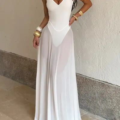prom dress mesh Prom Long Formal Mesh Evening Dress
