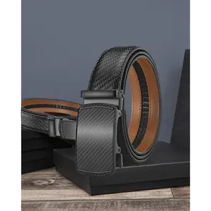 Men's leather automatic buckle belts, designer belts, suitable for both formal and casual wear, adjustable buckle, men's fashion gifts, textured Father's Day gifts