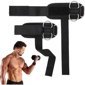 2 Pack Weightlifting Straps with D Ring, Non-Slip Padded Wrist Cuffs for Men & Women, Heavy Duty Gym Lifting Straps for Bodybuilding, Deadlifts, Pull Ups &  Machine Workouts