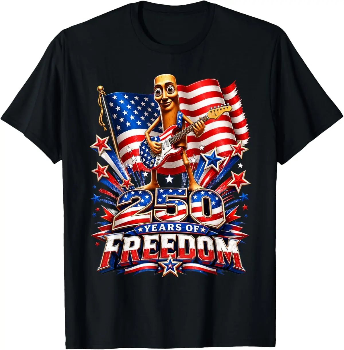 Tung Sahur USA Flag 250 Year Freedom 4th July Brainrot Meme T-Shirt  good graphic tees