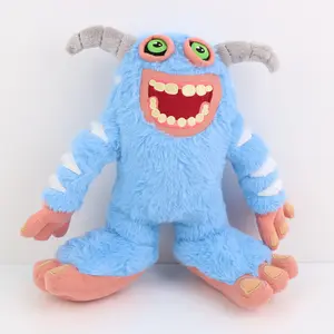 My Singing Monsters Rare Mammott Plush Toy Blue Long Hair Mammott Soft Stuffed Doll Cartoon Game Plushies Collectible Gift