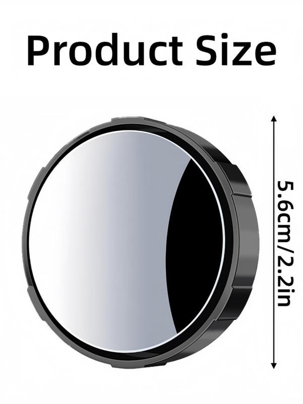 LMMAKE Universal Blind Spot Mirror 360° Adjustable Convex Design with 180° Wide-Angle Visibility Suction Cup Mount Waterproof Anti-Fog High-Strength Materials Ergonomic Easy Installation