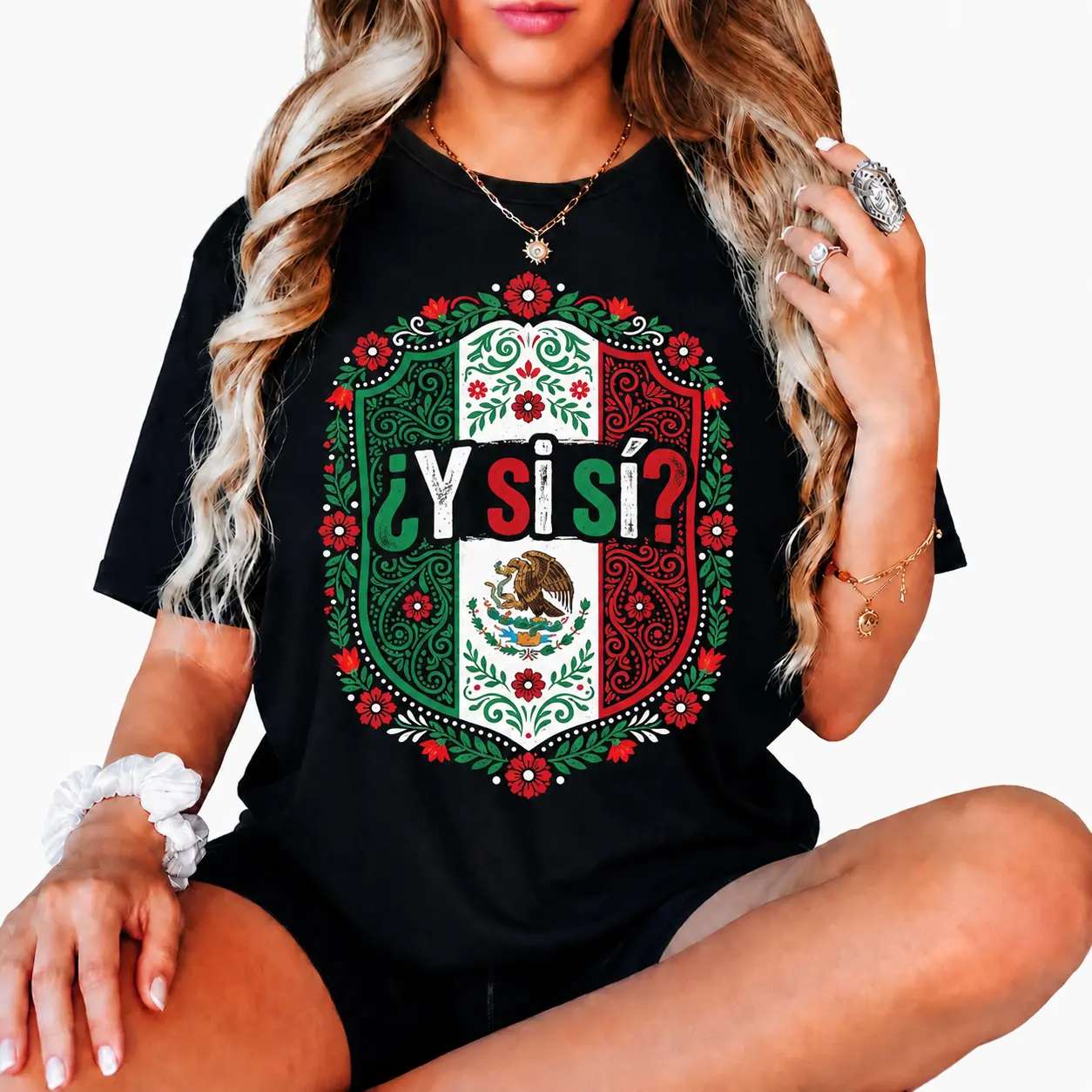 ¿Y Si Sí? Mexico Y Si Sí Flag Eagle Mexican Funny T-Shirt