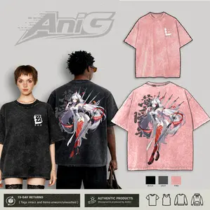 YE SHUNGUANG - Void Hunter Collection Zenless Zone Zero Washed T-Shirt Sweatshirt & Hoodie Game Shirt, Crewneck, Casual Graphic Tee, Heavyweight Cotton Anime Merch, ZZZ Hoyoverse Top Streetwear Menswear Men Summer 90s