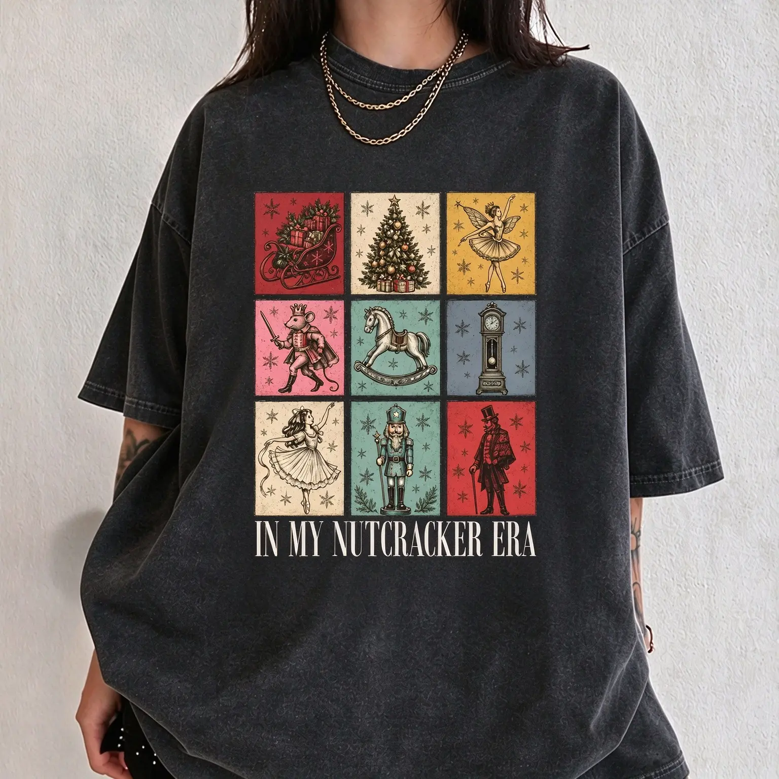 In My Nutcracker Era Shirt, Nutcracker Ballet Christmas Tee, Sugar Plum Fairy Holiday Shirt, 100% Cotton Soft Feel Print, Pink Christmas Tee, Ballet Christmas Gift