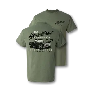 Chevy Trucks Never Outclassed Heartbeat of America Vintage Graphic T-Shirt Cotton Casual Crewneck Shortsleeve Menswear Top Polyester Man Tshirt Streetwear Tropical Biker