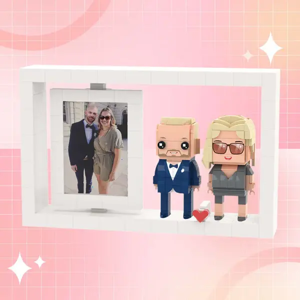 Mother's day gift Customizable Mini Brick Figure with Key Chain Set – Personalized Gift for Any Occasion Based on Your Photo 2