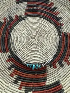 Sweet Turquoise Sterling Silver Liquid Necklace