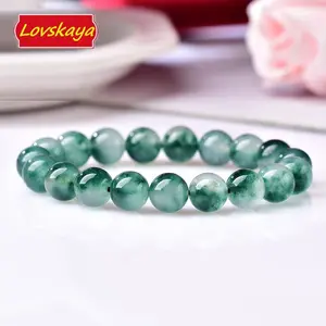 LOVSKAYA Mystery Green Authentic Non-Natural Jade Gem Bracelet - Unisex Adult Jewelry, Cultural Charm Accessory, Versatile Chinese Fashion Piece for Special Occasions