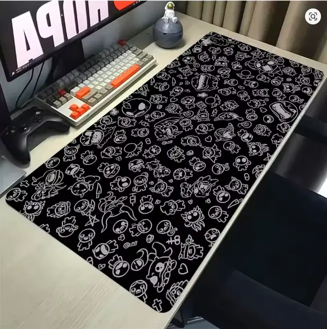 [Sale off up to 65%][Free Ship] Anime The Binding Of Isaac Mousepad Game Keyboard Lock Edges Mice Pad Computer Accessories Non-slip Deskmats Pc Cabinet Mausepad (1)