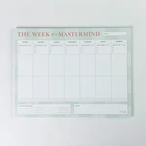 Week of a Mastermind Planner Pad, Undated Planning Pages, Desk Calendar