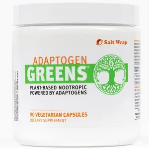 SaltWrap Adaptogen Greens - Mind-Body Resilience Formula and Caffeine-Free Nootropic with KSM66 Ashwagandha, Bacopa, Eleuthero, Rhodiola, and Shisandra Berry - 45 servings