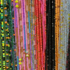 Tie on Waist beads - Ghanaian Crafted Cultural Beads for Traditional Outfit Enhancement and Weight Monitoring