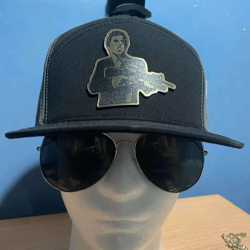 Scarface Hat Never Look - Stylish Black Snapback with Gold Emblem and Adjustable Fit for Men