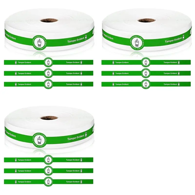 1500 Pcs Safe Secure Tamper Evident Seals Stickers for Drink Lids Food Delivery Stickers Sealed for Freshness Labels