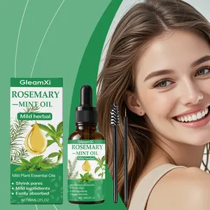 GleamXi Peppermint Scalp Care Oil Rosemary Vanilla Essence Moisturizes And Nourishes The Scalp, Making It Lustrous And Smooth. Hair Essential Oil
