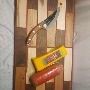 Brick Pattern Homemade Cutting Board Featuring Walnut Maple & Paducah Wood for Kitchen Use