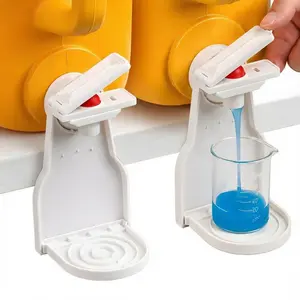 Laundry Room Organizer for Liquid Detergent Bottles, Upgraded No-Drip Dispenser Holder with Cup Rest & Drip Tray, Mess-Free Laundry Storage Solution, Space-Saving Household Essential