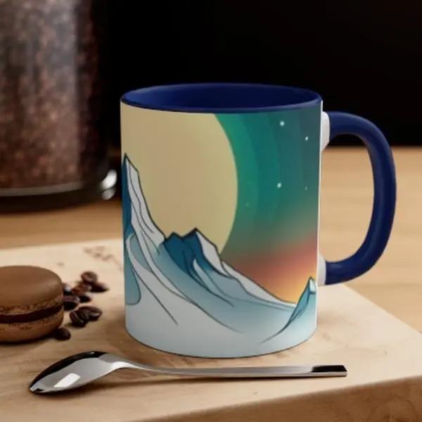 Mountain Sunset 11oz Ceramic Coffee Mug, Lead & BPA Free, Microwave & Dishwasher Safe