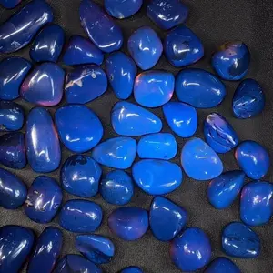 Blue Sumatran Amber Tumbled Stone, Two Sizes Available
