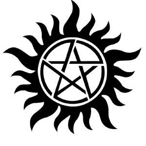 Anti-possesion. Supernatural Decal Vinyl Window Decal for Vehicle Windows Boats RVs Office Desks Laptops Easy to Install, self adhesive, several colors and sizes.