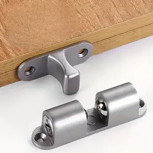 2pcs Magnetic Door Latch, Aluminum Alloy, No-Drill Installation, Strong Magnet, Collision-Proof, Heavy Duty, for Bedroom, Bathroom, Wardrobe, Cabinet, Industrial Hardware