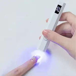 Mini Handheld Digital Display Gel Nail Polish Curing Lamp, Wireless & Portable Design, Perfect for Home Nail Salons & Travel