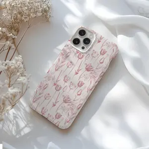 Pink Tulip Phone Case, Coquette Phone Case, Elegant Phone Case, Girly Phone Case, Aesthetic Phone Case, Flower Phone Case, Gift - Tsm020