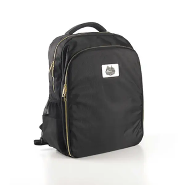 Shave Factory Barber Bag - Black Backpack with Compartments for Hair Clippers, Razors & Laptop - 19"H x 14"W x 8"D