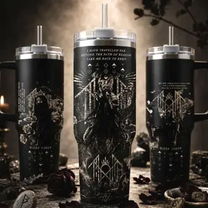 Sleep Token Band Merch Tumbler 20oz 40oz, Take Me Back To Eden Lyrics Stainless Steel Water Bottle