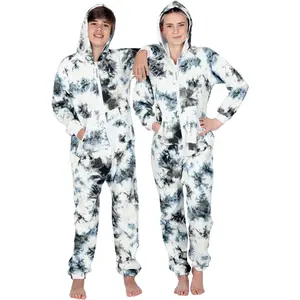 Tie Dye Black Kids Footless Hoodie Onesie