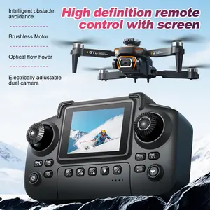 GT5 Max Drone with Screen Remote, Dual Camera, Brushless Motor, Obstacle Avoidance, Optical Flow Hover, Trajectory Flight, Foldable RC Quadcopter for Beginners