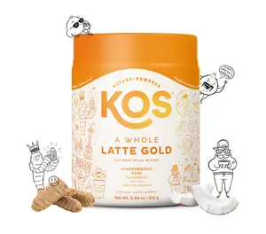 KOS Turmeric Mushroom Latte / Whole Latte Gold Gingerbread Chai Flavored,Immume, Wellness, Antioxidants,  Dietary Supplement