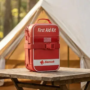 Senvok Large First Aid Kit for Car, Home & Travel - Emergency Survival Kit with Zip Stitch Wound Closure and Molle Pack Pockets - Ideal for Camping, Hiking, Outdoor Adventures