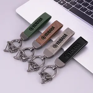 Leather Metal Key Ring Chain Keyring, Anti-Lost Pendant Holder for Yamaha Motorcycles, Durable & Stylish Accessory