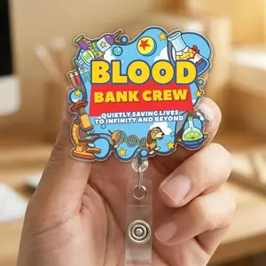 Lab Week 2026 Badge Reel, Lab Story Retractable ID Holder for Lab Tech, Phlebotomist, Blood Bank Scientist Gift 1HC
