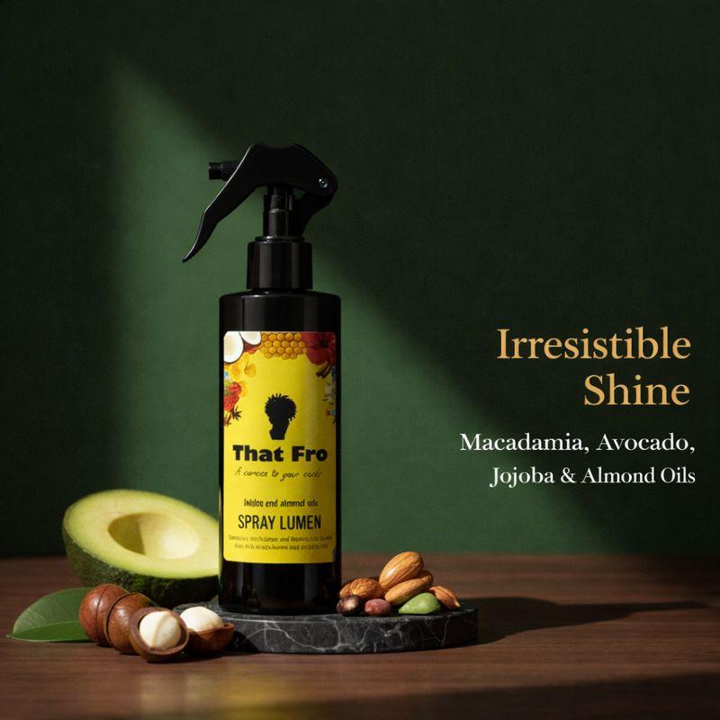 That Fro Spray Lumen - Lightweight Detangling Spray for 4C Hair with Jojoba Macadamia Avocado & Almond Oils for Smooth Texture