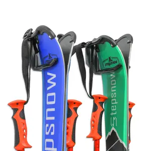 RaxGo Wall Mounted Ski Rack, Holds 2 Pairs of Skis & Skiing Poles or Snowboard, Set of 2 Hooks