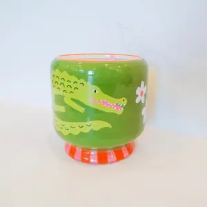 Ceramic Crocodile Candle - Prickly Pear