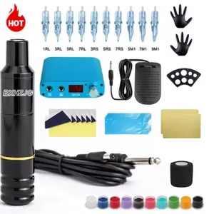 Cool Tattoo Machine, Cross Border Popularity, Complete Tattoo Kit, Includes All Necessary Tools & Pens, Ideal for Professional Use