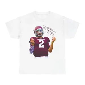 'Money' Manziel Tee Breathable 100% Cotton Crew Neck Tee Men And Women Oversized T-shirt, heavyweight short sleeve, Casual Moisture-Wicking T-Shirt Cloud Menswear